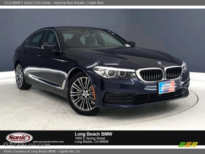Imperial Blue Metallic / Night Blue 2019 BMW 5 Series 530i Sedan