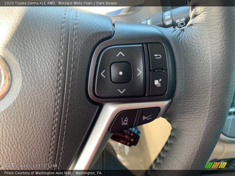 Blizzard White Pearl / Dark Bisque 2020 Toyota Sienna XLE AWD