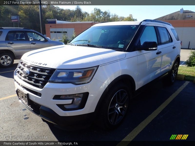 White Platinum / Ebony Black 2017 Ford Explorer Sport 4WD