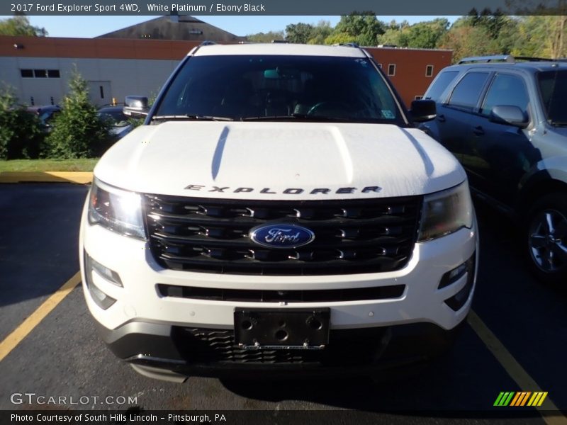 White Platinum / Ebony Black 2017 Ford Explorer Sport 4WD