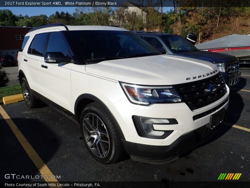 White Platinum / Ebony Black 2017 Ford Explorer Sport 4WD