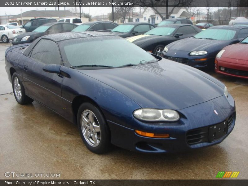 Navy Blue Metallic / Medium Gray 2002 Chevrolet Camaro Z28 Coupe