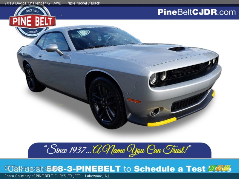 Triple Nickel / Black 2019 Dodge Challenger GT AWD
