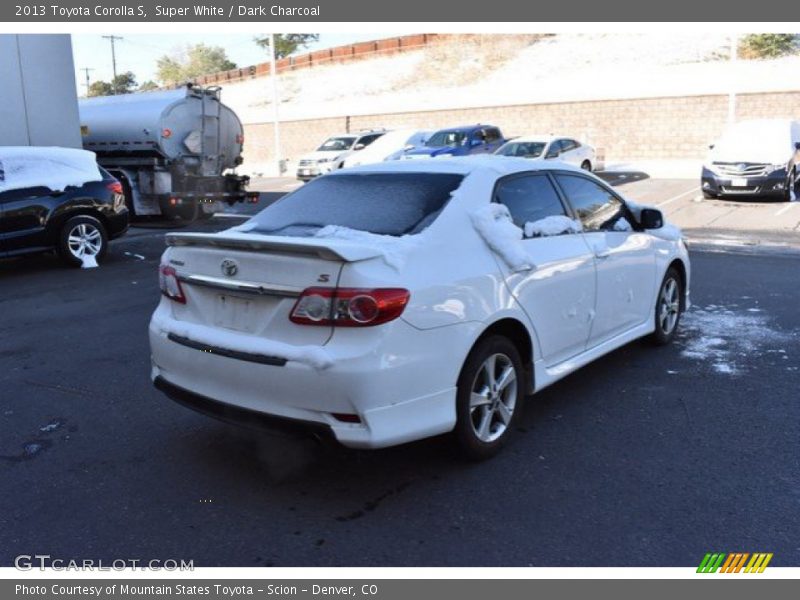Super White / Dark Charcoal 2013 Toyota Corolla S