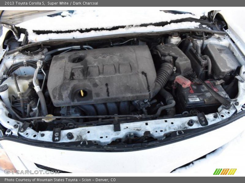 Super White / Dark Charcoal 2013 Toyota Corolla S