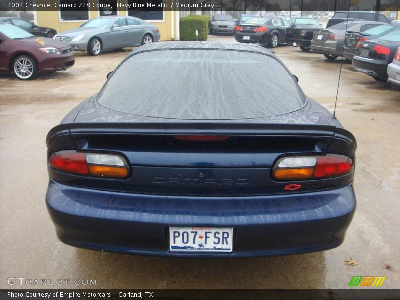 Navy Blue Metallic / Medium Gray 2002 Chevrolet Camaro Z28 Coupe