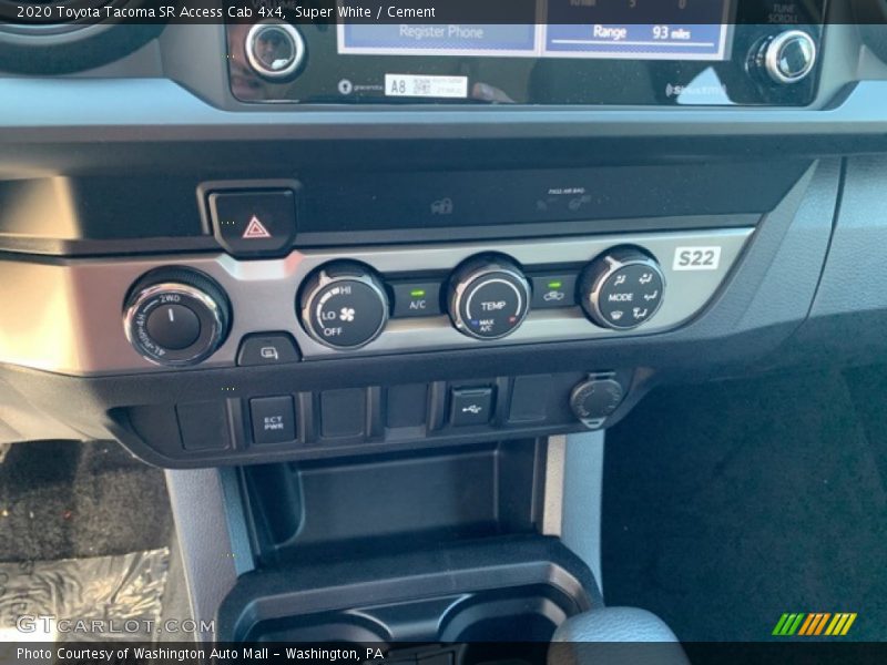 Super White / Cement 2020 Toyota Tacoma SR Access Cab 4x4