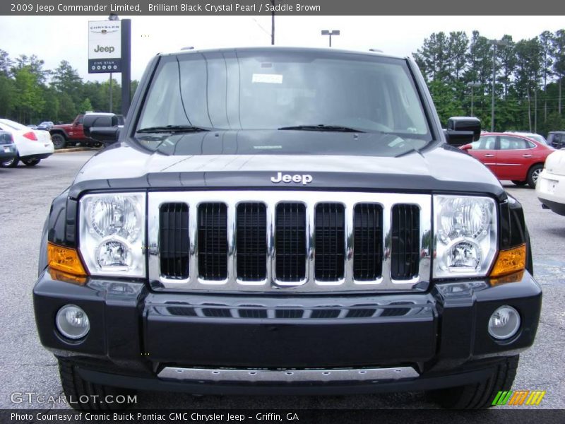 Brilliant Black Crystal Pearl / Saddle Brown 2009 Jeep Commander Limited