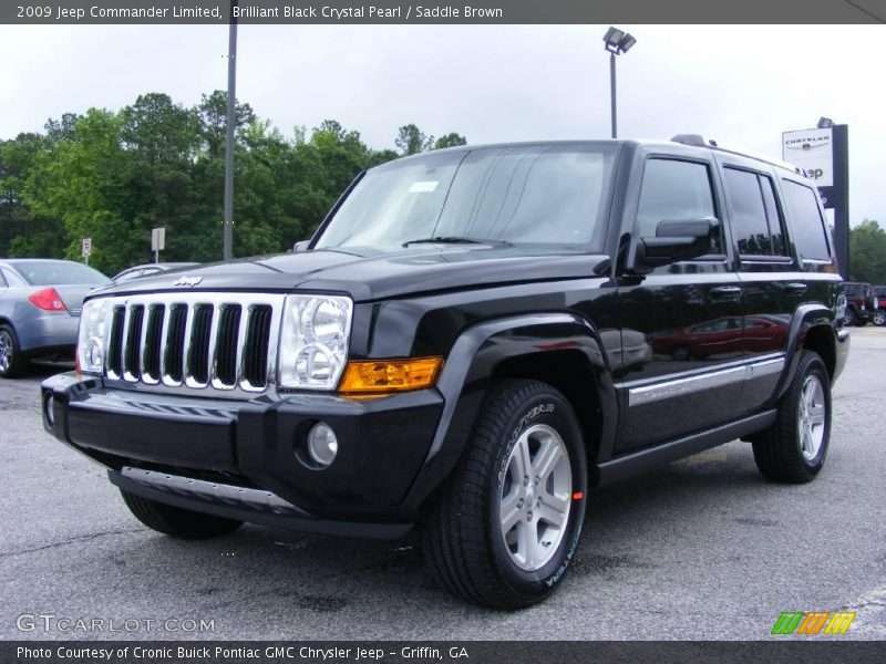 Brilliant Black Crystal Pearl / Saddle Brown 2009 Jeep Commander Limited