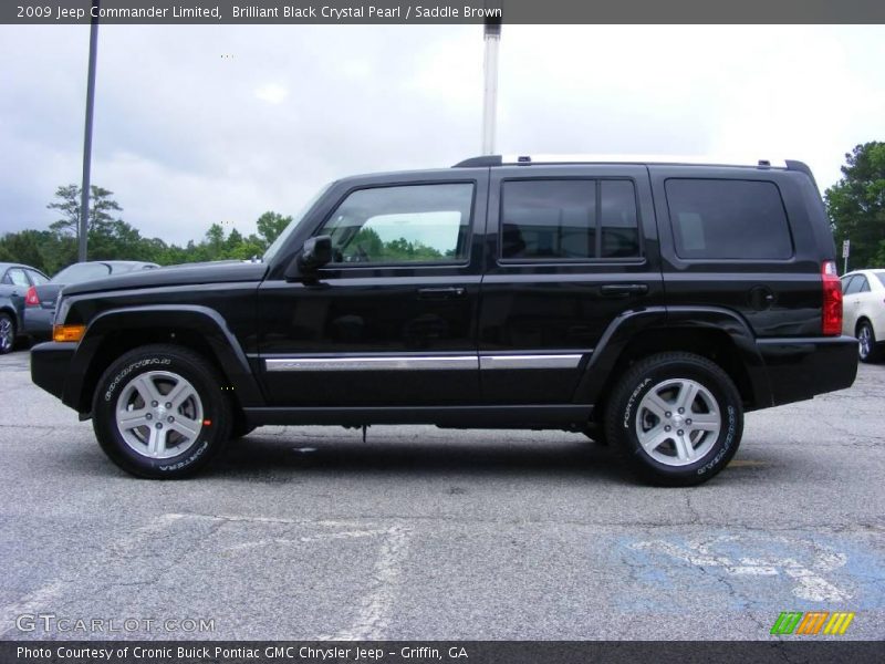 Brilliant Black Crystal Pearl / Saddle Brown 2009 Jeep Commander Limited