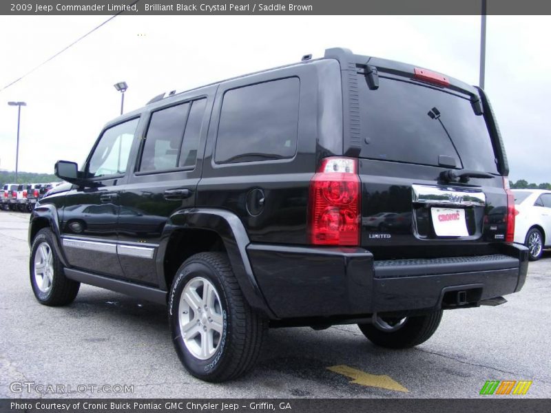 Brilliant Black Crystal Pearl / Saddle Brown 2009 Jeep Commander Limited