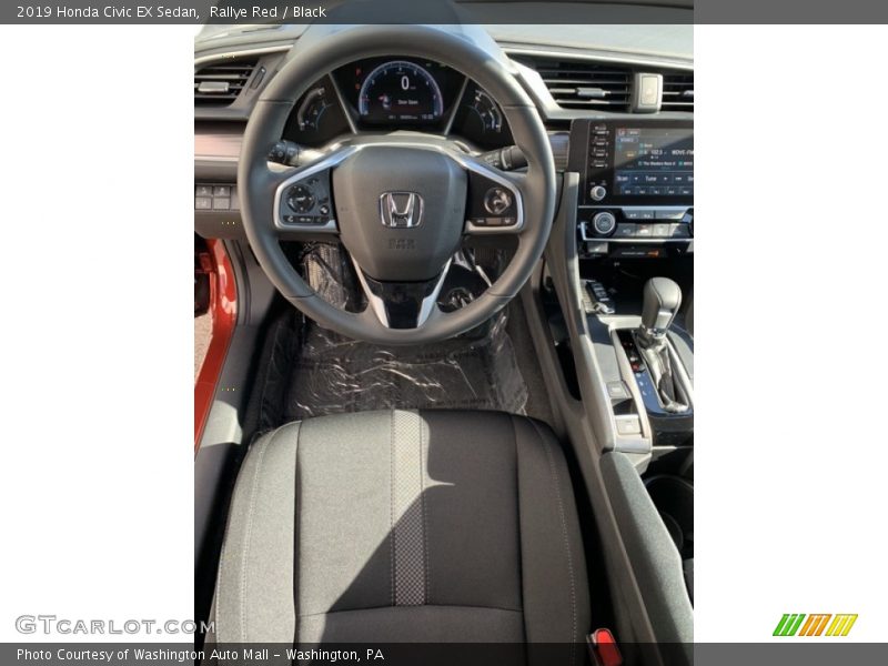 Rallye Red / Black 2019 Honda Civic EX Sedan