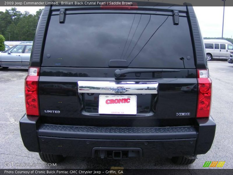 Brilliant Black Crystal Pearl / Saddle Brown 2009 Jeep Commander Limited