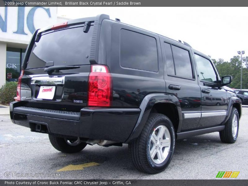 Brilliant Black Crystal Pearl / Saddle Brown 2009 Jeep Commander Limited