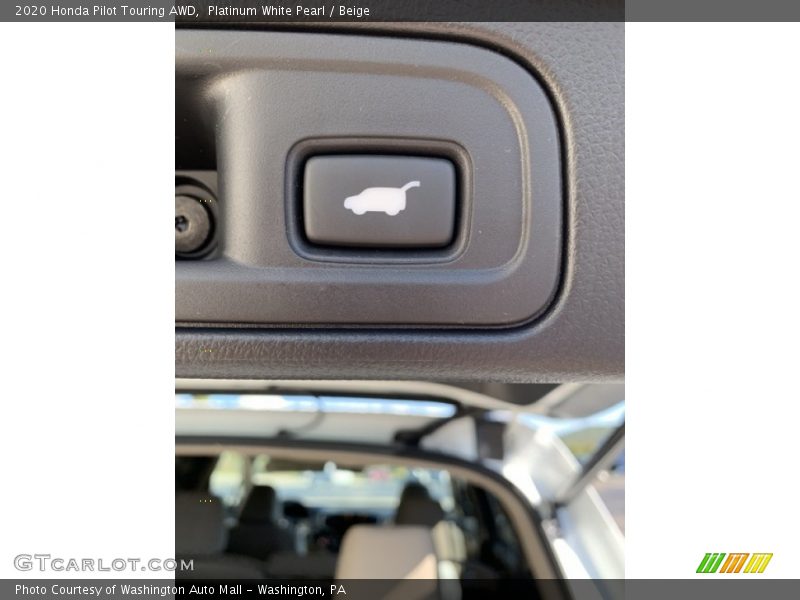 Platinum White Pearl / Beige 2020 Honda Pilot Touring AWD