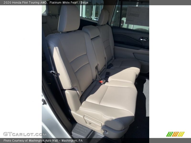 Platinum White Pearl / Beige 2020 Honda Pilot Touring AWD