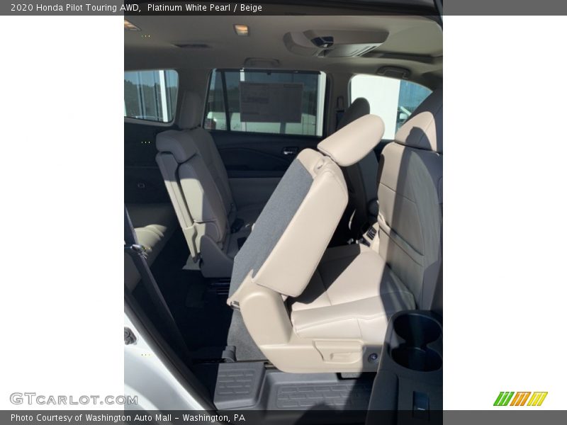 Platinum White Pearl / Beige 2020 Honda Pilot Touring AWD