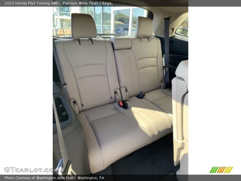Platinum White Pearl / Beige 2020 Honda Pilot Touring AWD