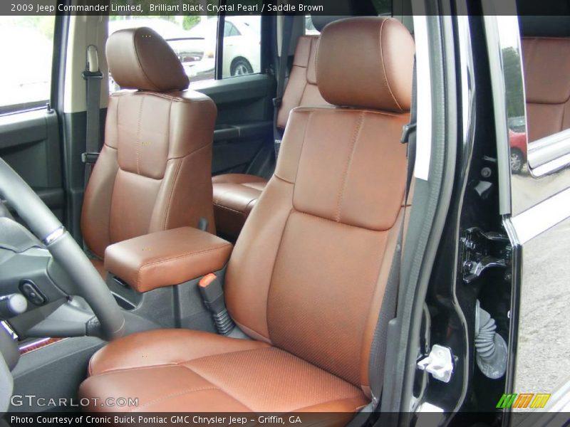 Brilliant Black Crystal Pearl / Saddle Brown 2009 Jeep Commander Limited