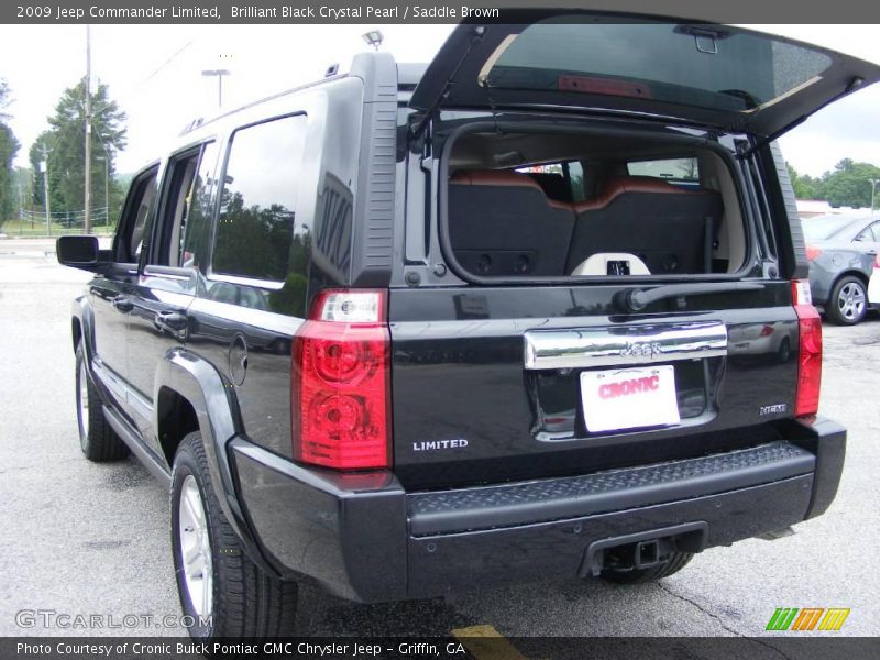 Brilliant Black Crystal Pearl / Saddle Brown 2009 Jeep Commander Limited