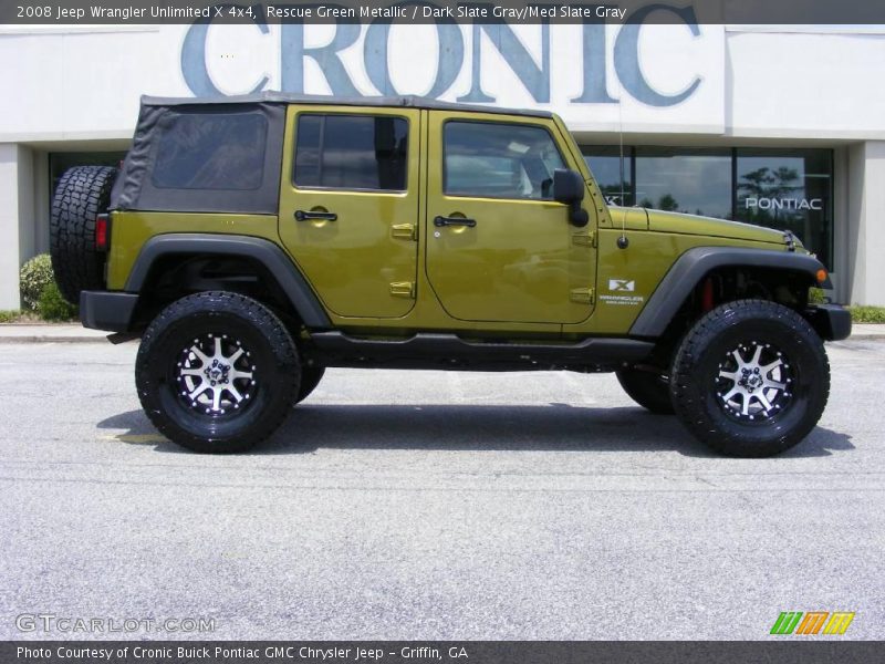 Rescue Green Metallic / Dark Slate Gray/Med Slate Gray 2008 Jeep Wrangler Unlimited X 4x4