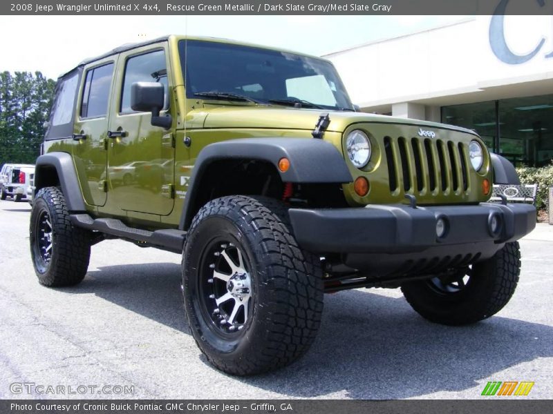 Rescue Green Metallic / Dark Slate Gray/Med Slate Gray 2008 Jeep Wrangler Unlimited X 4x4