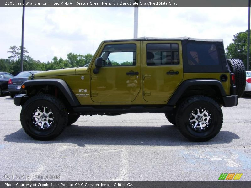 Rescue Green Metallic / Dark Slate Gray/Med Slate Gray 2008 Jeep Wrangler Unlimited X 4x4