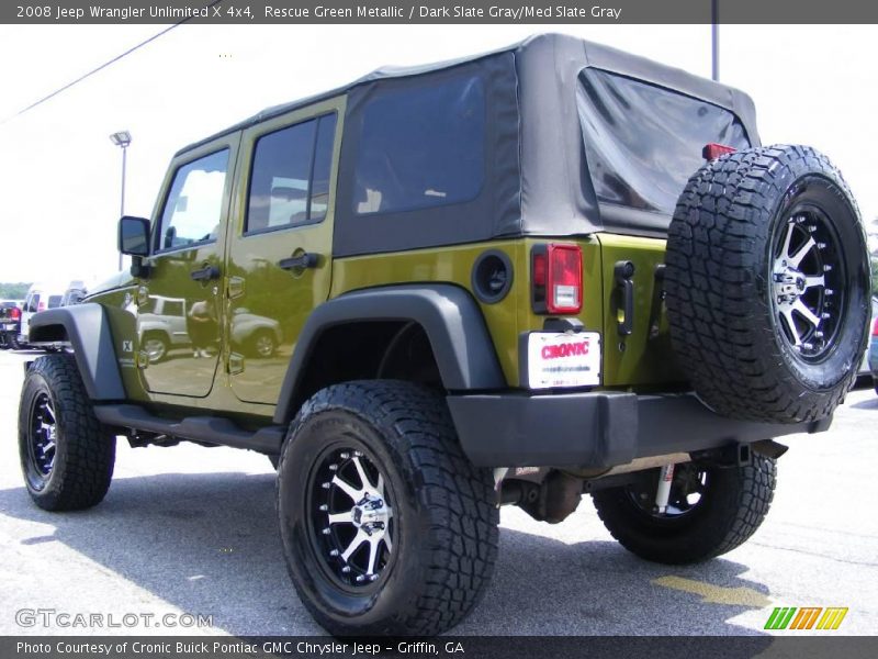 Rescue Green Metallic / Dark Slate Gray/Med Slate Gray 2008 Jeep Wrangler Unlimited X 4x4