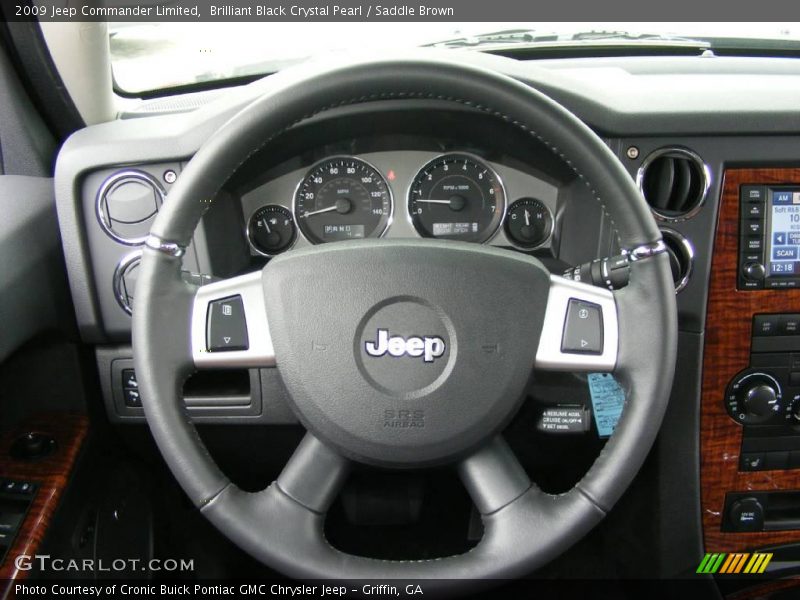 Brilliant Black Crystal Pearl / Saddle Brown 2009 Jeep Commander Limited