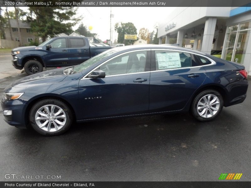 Northsky Blue Metallic / Dark Atmosphere/Medium Ash Gray 2020 Chevrolet Malibu LT