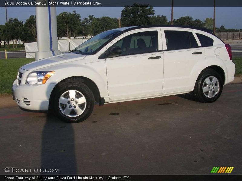 Stone White / Dark Slate Gray 2008 Dodge Caliber SE