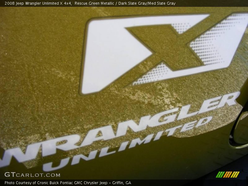 Rescue Green Metallic / Dark Slate Gray/Med Slate Gray 2008 Jeep Wrangler Unlimited X 4x4