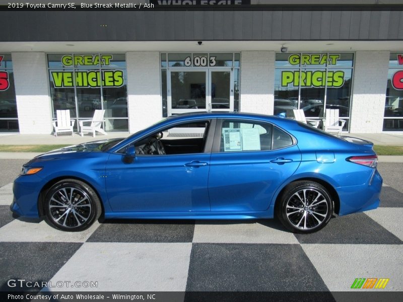 Blue Streak Metallic / Ash 2019 Toyota Camry SE