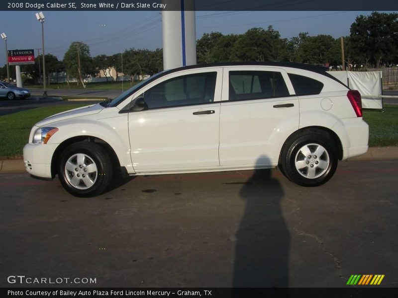 Stone White / Dark Slate Gray 2008 Dodge Caliber SE