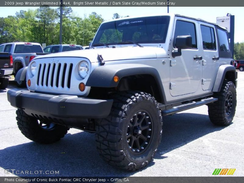 Bright Silver Metallic / Dark Slate Gray/Medium Slate Gray 2009 Jeep Wrangler Unlimited X 4x4