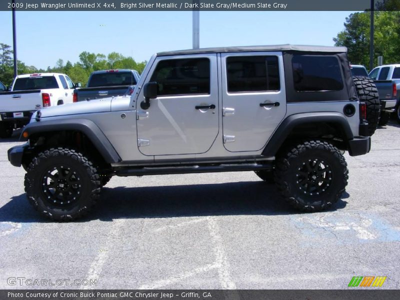 Bright Silver Metallic / Dark Slate Gray/Medium Slate Gray 2009 Jeep Wrangler Unlimited X 4x4