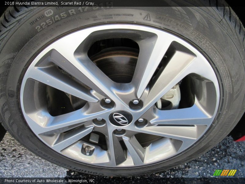Scarlet Red / Gray 2018 Hyundai Elantra Limited