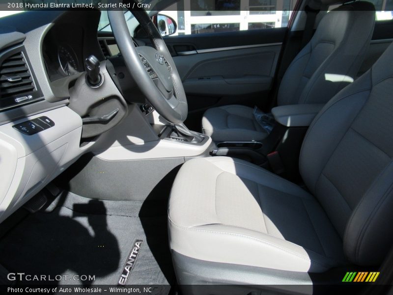 Scarlet Red / Gray 2018 Hyundai Elantra Limited