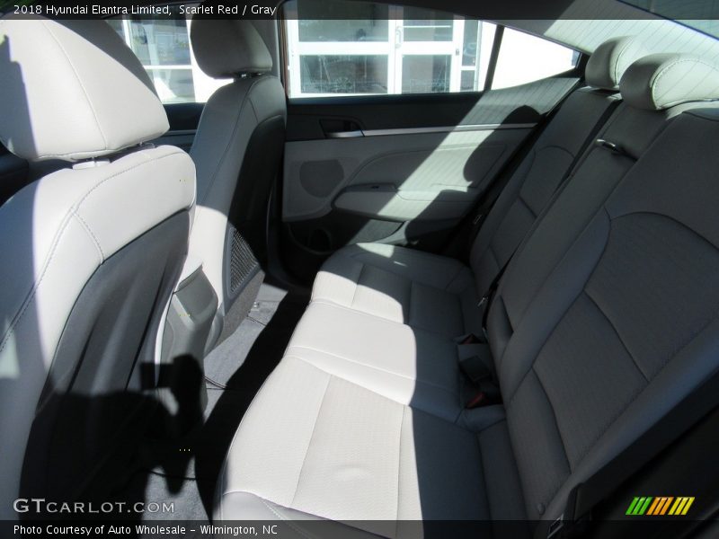 Scarlet Red / Gray 2018 Hyundai Elantra Limited
