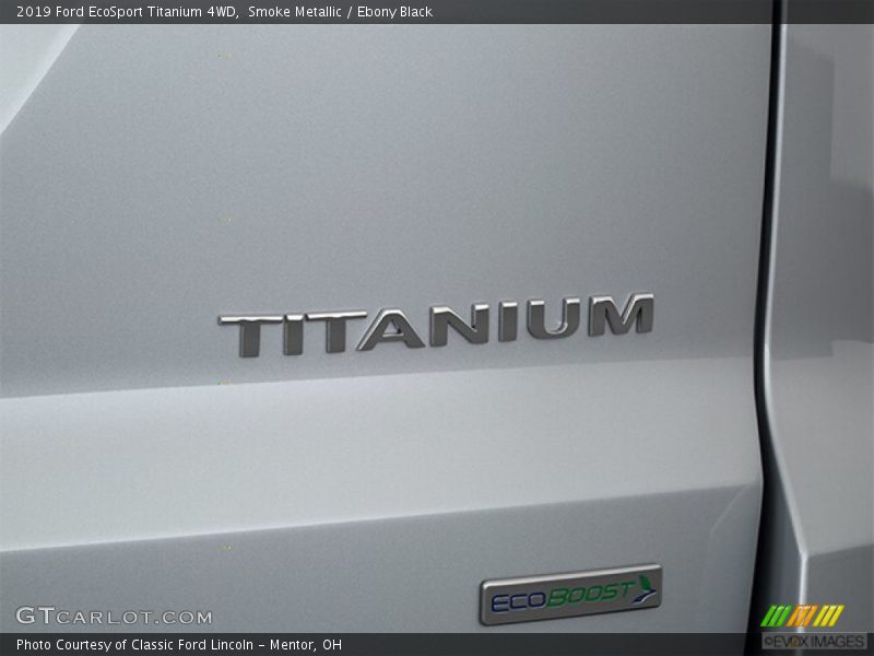 Smoke Metallic / Ebony Black 2019 Ford EcoSport Titanium 4WD