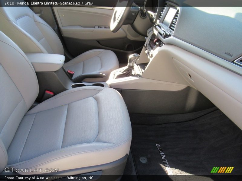 Scarlet Red / Gray 2018 Hyundai Elantra Limited