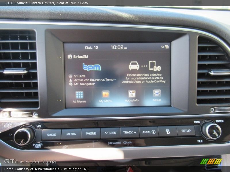 Scarlet Red / Gray 2018 Hyundai Elantra Limited