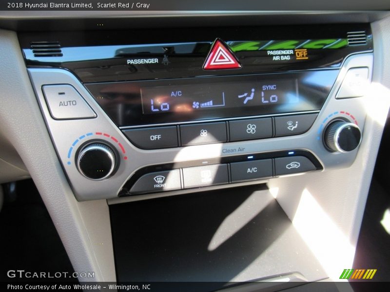 Scarlet Red / Gray 2018 Hyundai Elantra Limited