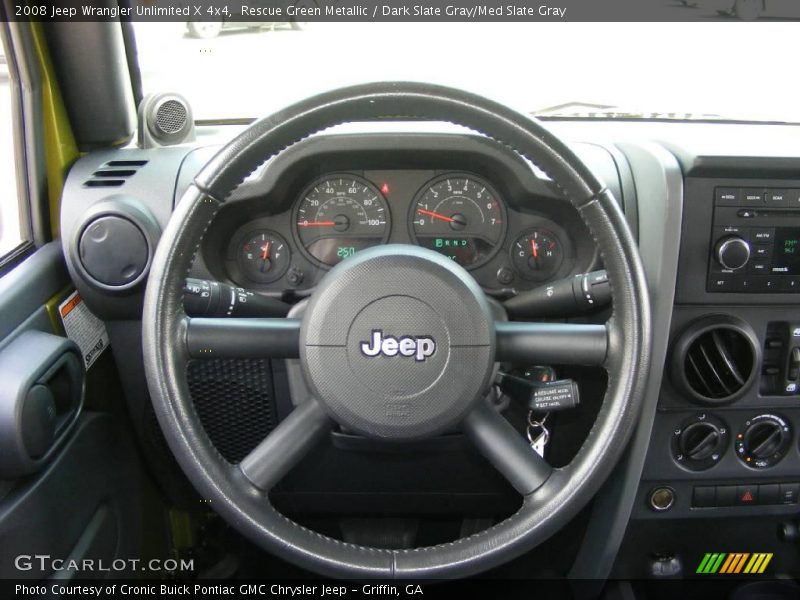 Rescue Green Metallic / Dark Slate Gray/Med Slate Gray 2008 Jeep Wrangler Unlimited X 4x4