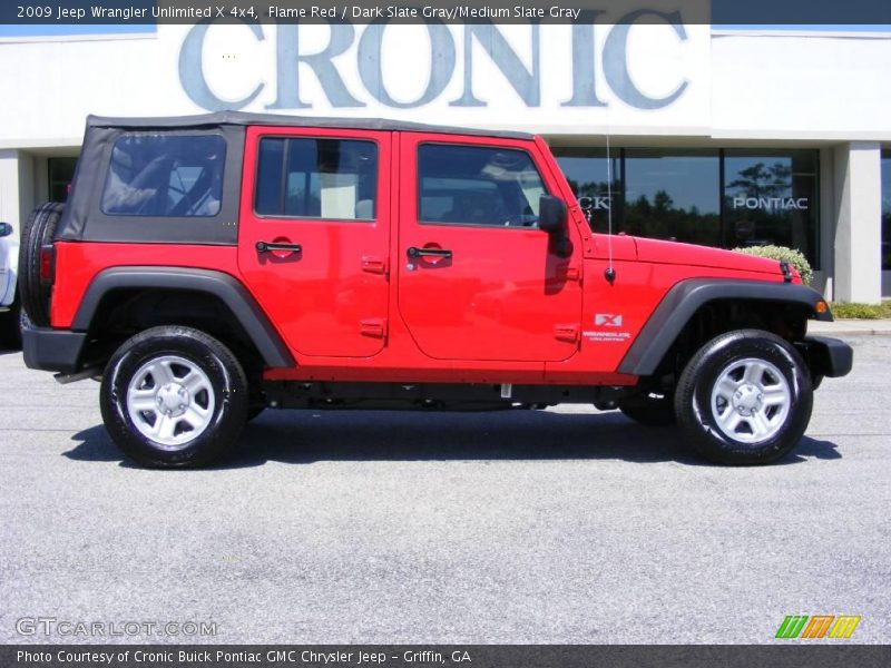 Flame Red / Dark Slate Gray/Medium Slate Gray 2009 Jeep Wrangler Unlimited X 4x4
