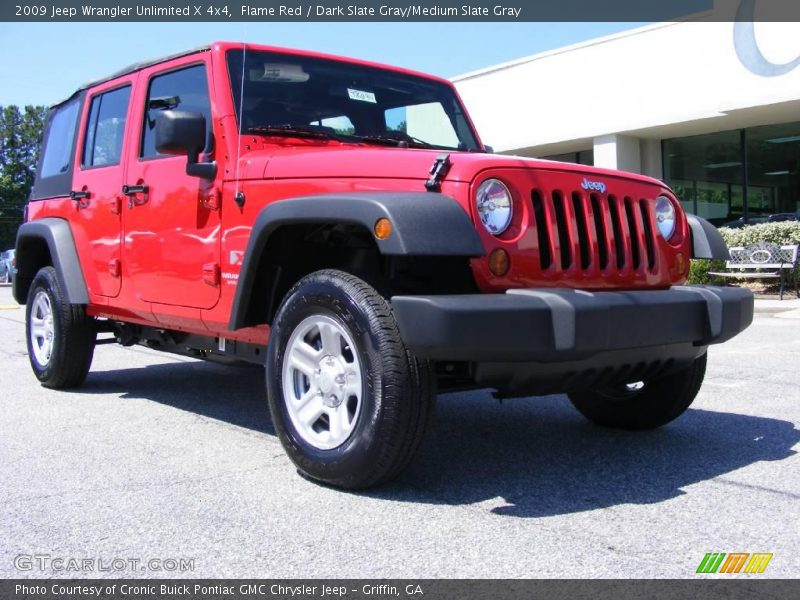 Flame Red / Dark Slate Gray/Medium Slate Gray 2009 Jeep Wrangler Unlimited X 4x4