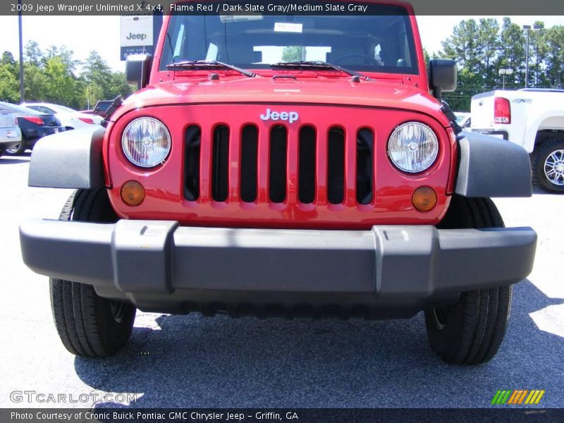 Flame Red / Dark Slate Gray/Medium Slate Gray 2009 Jeep Wrangler Unlimited X 4x4