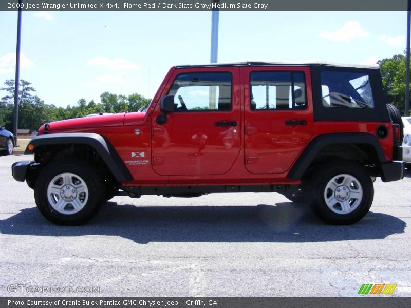 Flame Red / Dark Slate Gray/Medium Slate Gray 2009 Jeep Wrangler Unlimited X 4x4