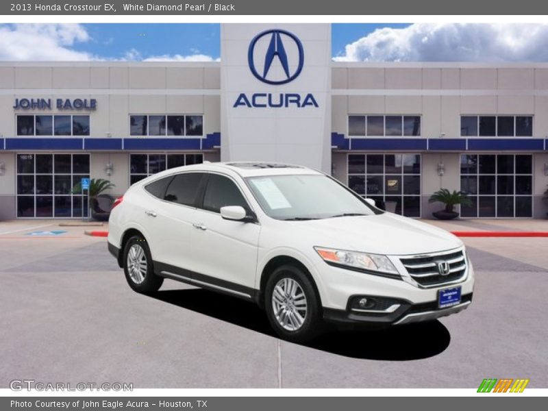 White Diamond Pearl / Black 2013 Honda Crosstour EX