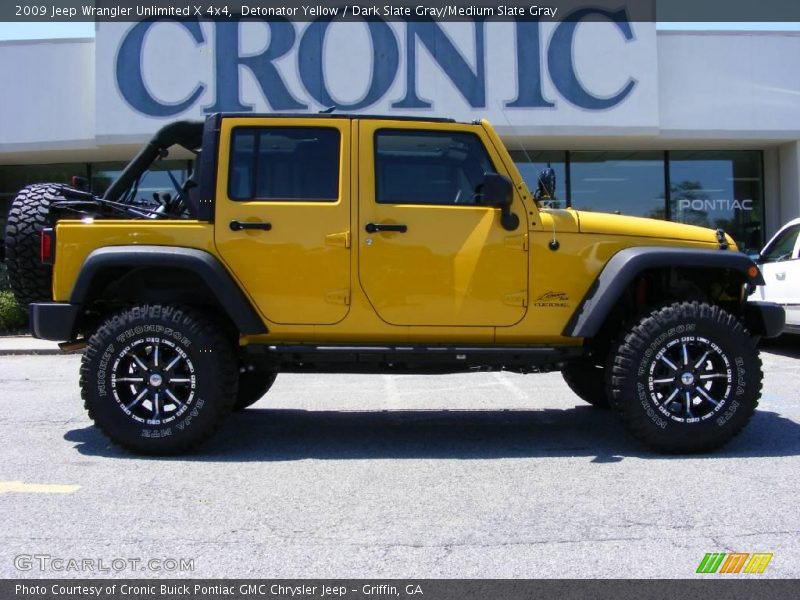 Detonator Yellow / Dark Slate Gray/Medium Slate Gray 2009 Jeep Wrangler Unlimited X 4x4